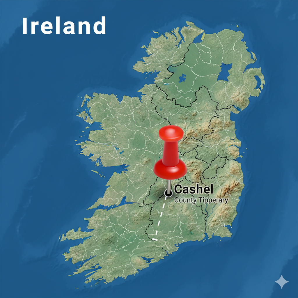 Map showing location in Cashel, Co. Tipperary